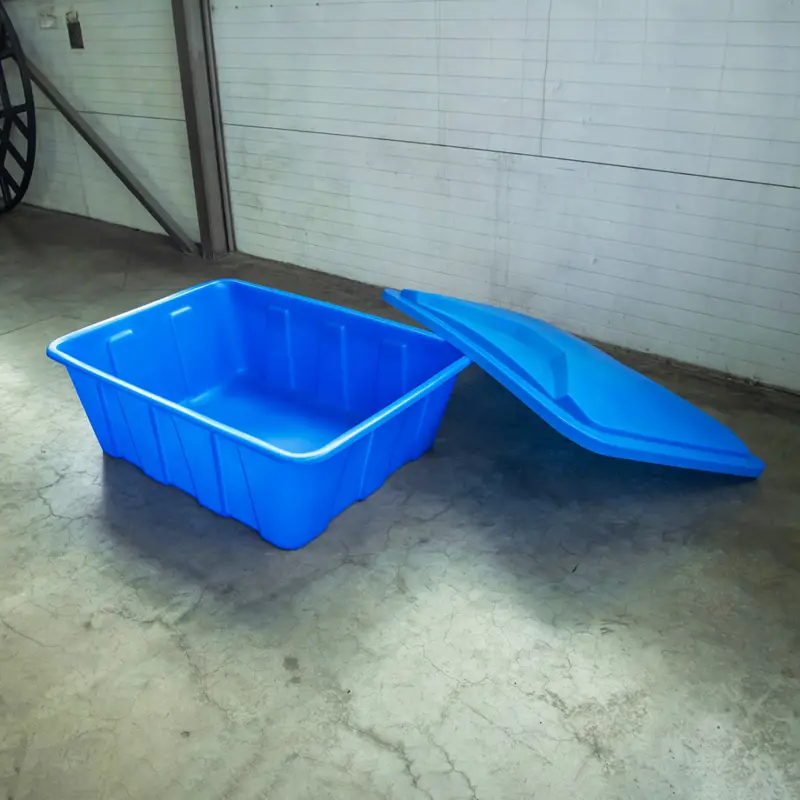 Ванна KN 600 л под плотность до 1,5 г/см³ с крышкой синяя