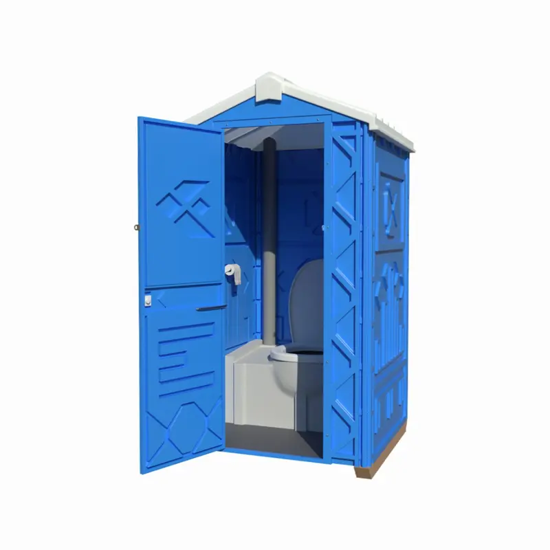Кабина туалетная мобильная Стандарт Плюс в разборе синяя