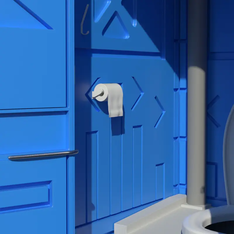 Кабина туалетная мобильная Стандарт Плюс в сборе синяя