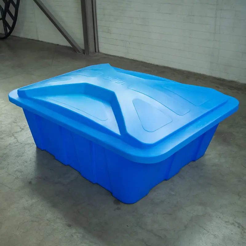 Ванна KN 600 л под плотность до 1,5 г/см³ с крышкой синяя