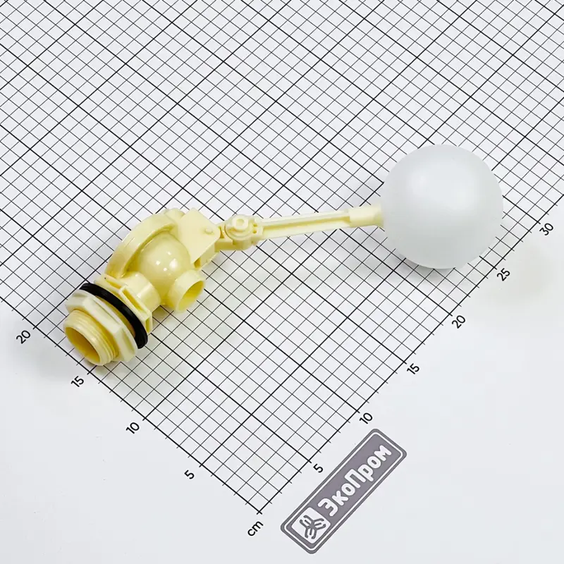 Клапан поплавковый G1 1/4 пластик шар, L= 311 мм