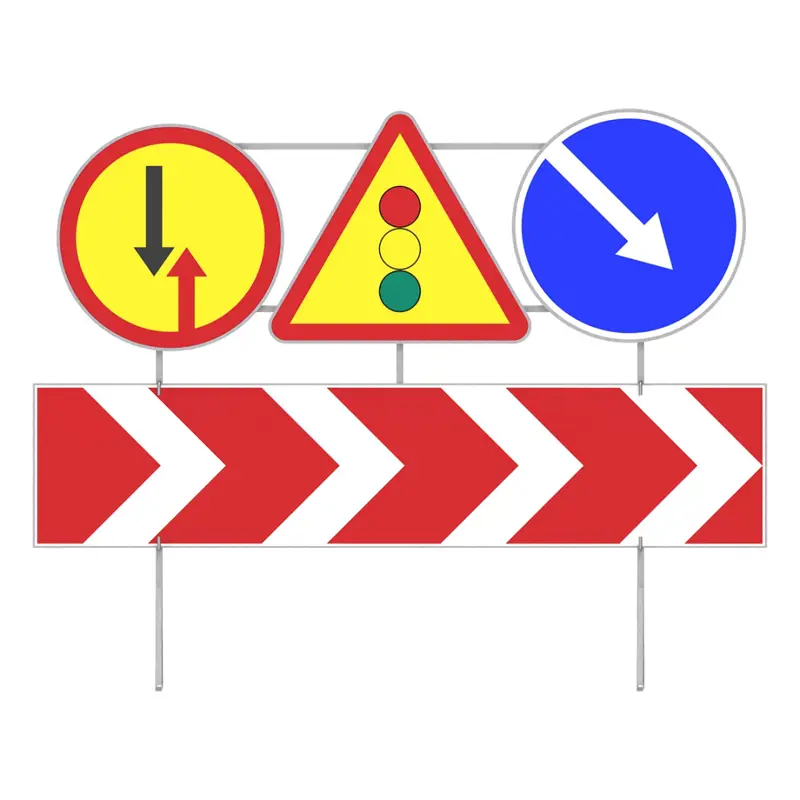 Рама универсальная для временных дорожных знаков (4 знака)