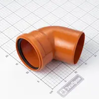 Отвод 110х45 пластик оранжевый